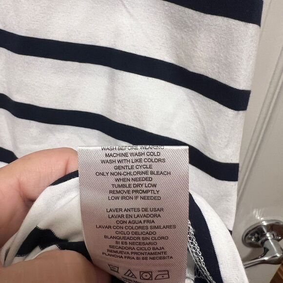 French Connection Black and White Striped Dress - Picture 6 of 6